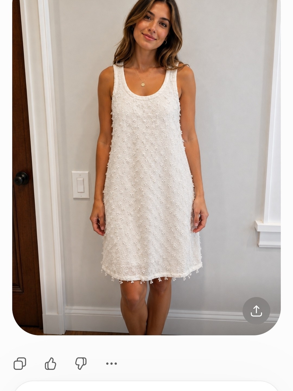 Vineyard Vines White Sleeveless Floral Appliqué Midi Dress